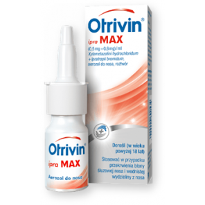 Otrivin Ipra MAX, 0,5 mg+0,6 mg, aerozol do nosa, 10 ml - zdjęcie produktu