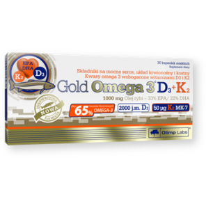 Olimp Gold Omega 3 D3 + K2, kapsułki, 30 szt. - zdjęcie produktu