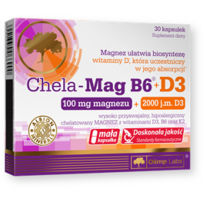 Olimp Chela-Mag B6+D3, kapsułki, 30 szt. - zdjęcie produktu