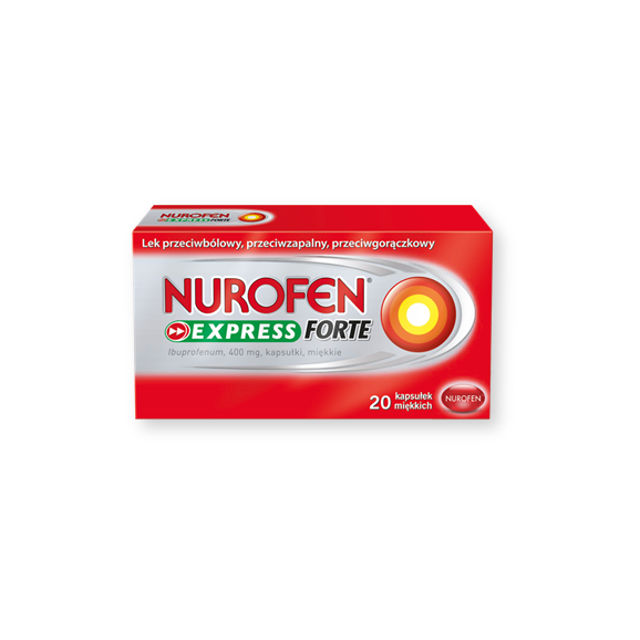 Nurofen Express Forte, 400 mg, kapsułki miękkie, 20 szt. - zdjęcie produktu