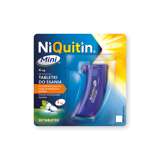 Niquitin Mini, 4 mg, tabletki do ssania, 20 szt. - zdjęcie produktu