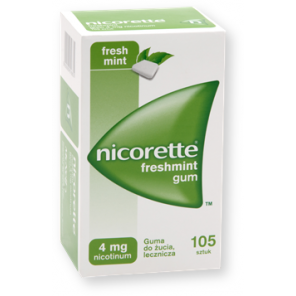 Nicorette Freshmint Gum, 4 mg, guma do żucia, 105 szt. - zdjęcie produktu
