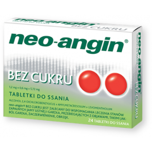 Neo-Angin bez cukru, tabletki do ssania, 24 szt. - zdjęcie produktu
