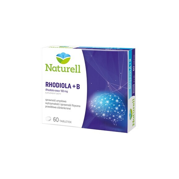 Naturell Rhodiola + B, tabletki, 60 szt. - zdjęcie produktu