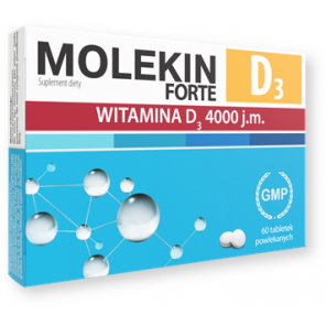 Molekin D3 Forte, 4000 j.m., tabletki powlekane, 60 szt. - zdjęcie produktu