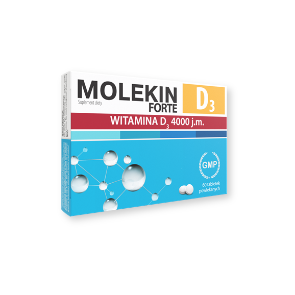 Molekin D3 Forte, 4000 j.m., tabletki powlekane, 60 szt. - zdjęcie produktu