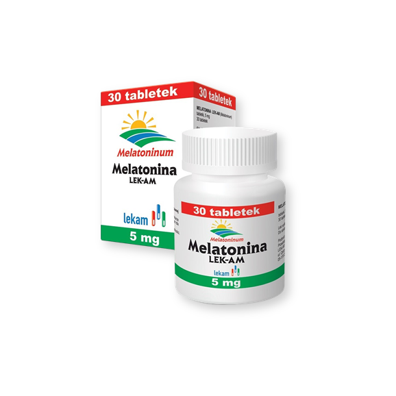 Melatonina LEK-AM, 5 mg, tabletki, 30 szt. - zdjęcie produktu