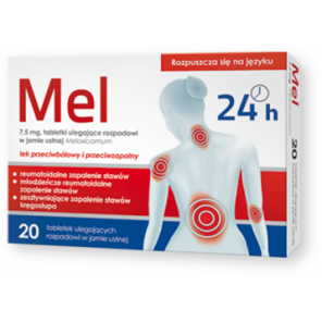 Mel, 7,5 mg, tabletki ulegające rozpadowi w jamie ustnej, 20 szt. - zdjęcie produktu