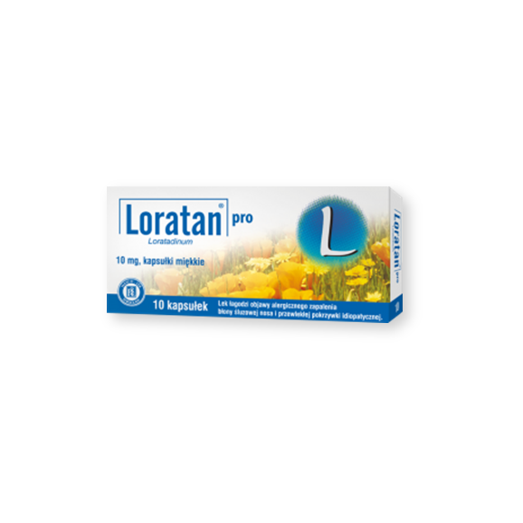 Loratan pro, 10 mg, kapsułki miękkie, 10 szt. - zdjęcie produktu