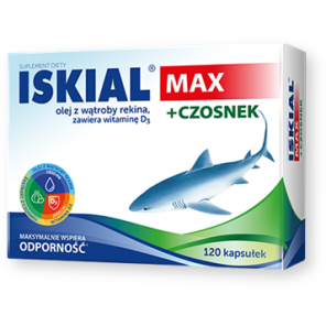 Iskial Max + Czosnek, dla dzieci powyżej 6 lat i dorosłych, kapsułki, 120 szt. - zdjęcie produktu