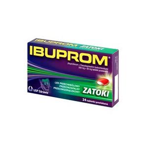 Ibuprom Zatoki, 200 mg + 30 mg, tabletki powlekane, 24 szt. - zdjęcie produktu