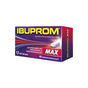Ibuprom Max, 400 mg, tabletki drażowane, 48 szt. - zdjęcie produktu