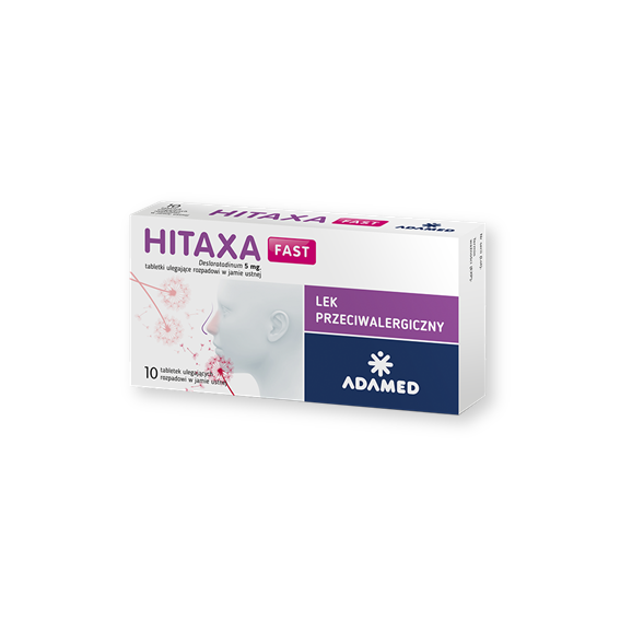 Hitaxa Fast, 5 mg, tabletki ulegające rozpadowi w jamie ustnej, 10 szt. - zdjęcie produktu
