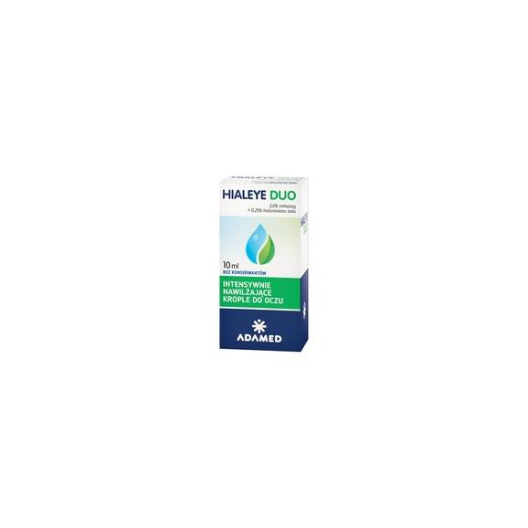 Hialeye Duo, intensywnie nawilżające krople do oczu, 10 ml Hialeye Duo, intensywnie nawilżające krople do oczu, 10 ml - zdjęcie produktu