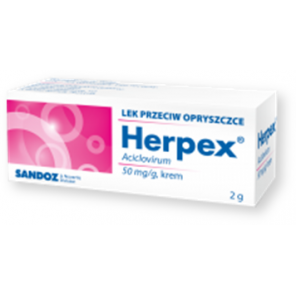 Herpex, 50 mg/g, krem, 2 g (tuba) - zdjęcie produktu