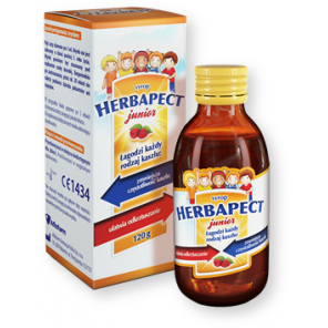 Herbapect Junior, syrop, smak malinowy, 120 g - zdjęcie produktu