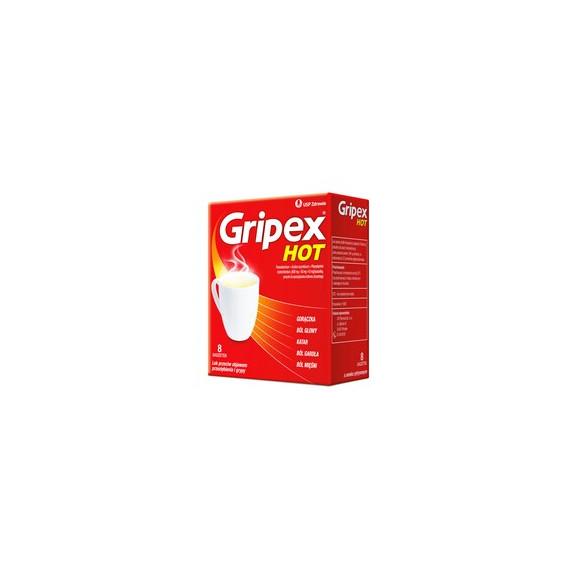 Gripex Hot, proszek do sporządzania roztworu doustnego, 8 saszetek - zdjęcie produktu