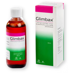 Glimbax, 0,74 mg / ml (0,074%), roztwór do płukania jamy ustnej i gardła, 200 ml - zdjęcie produktu
