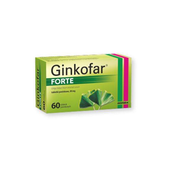 Ginkofar forte, 80 mg, tabletki powlekane, 60 szt. - zdjęcie produktu