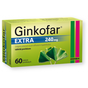 Ginkofar Extra, 240 mg, tabletki powlekane, 60 szt. - zdjęcie produktu