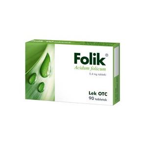 Folik, kwas foliowy, 0,4 mg, tabletki, 90 szt. - zdjęcie produktu