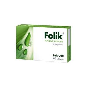 Folik, kwas foliowy, 0,4 mg, tabletki, 60 szt. - zdjęcie produktu