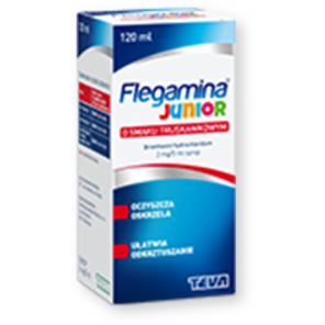 Flegamina Junior o smaku truskawkowym, 2 mg/5 ml, syrop , 200 ml - zdjęcie produktu