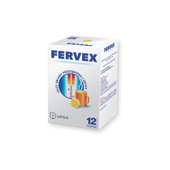 Fervex, granulat w saszetkach do sporządzania roztworu doustnego, 12 szt. - zdjęcie produktu