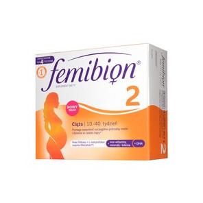Femibion 2 Ciąża, kwas foliowy, tabletki powlekane + kapsułki miękkie, 28 szt. + 28 szt. - zdjęcie produktu