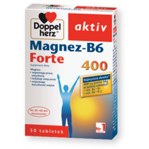 Doppelherz aktiv Magnez-B6 Forte 400, tabletki, 30 szt. - zdjęcie produktu