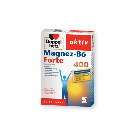 Doppelherz aktiv Magnez-B6 Forte 400, tabletki, 30 szt. - zdjęcie produktu