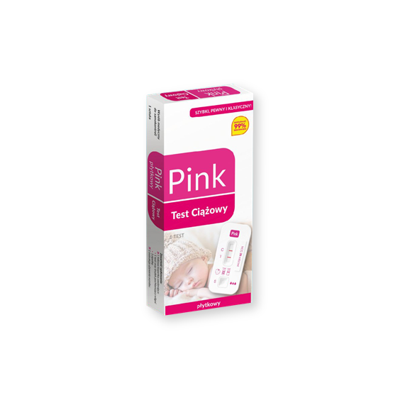 Domowe Laboratorium, Pink Płytkowy test ciążowy, 1 szt. - zdjęcie produktu