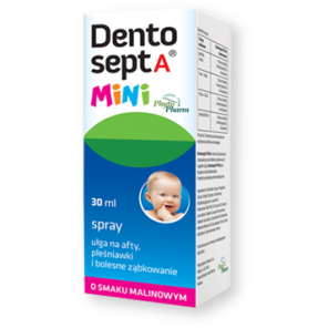 Dentosept A Mini, spray, ulga na afty, pleśniawki i bolesne ząbkowanie, 30 ml - zdjęcie produktu