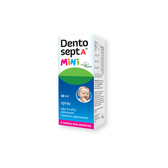 Dentosept A Mini, spray, ulga na afty, pleśniawki i bolesne ząbkowanie, 30 ml - zdjęcie produktu