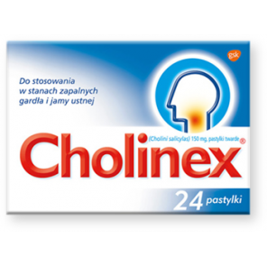 Cholinex, 150 mg, pastylki do ssania (bez cukru), 24 szt. - zdjęcie produktu