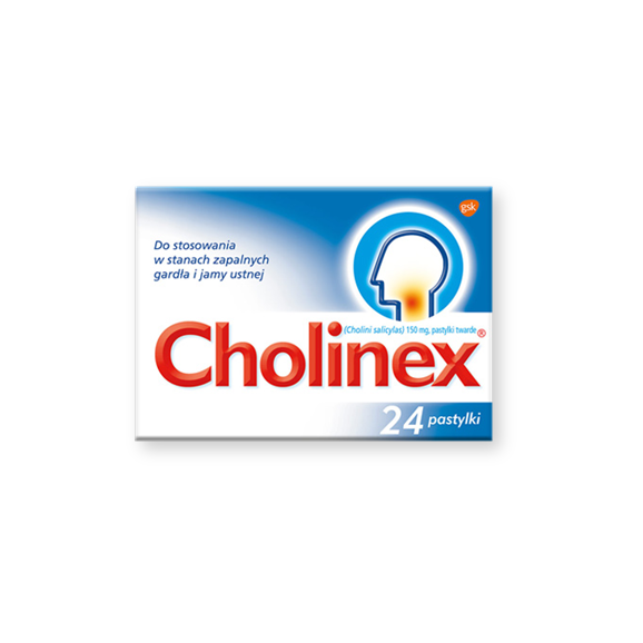 Cholinex, 150 mg, pastylki do ssania (bez cukru), 24 szt. - zdjęcie produktu