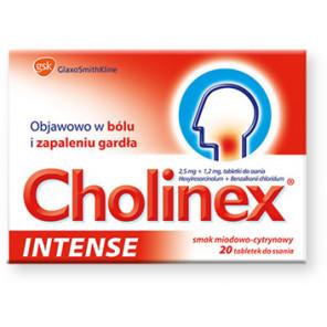 Cholinex Intense, tabletki do ssania, smak jeżynowy, 20 szt. - zdjęcie produktu