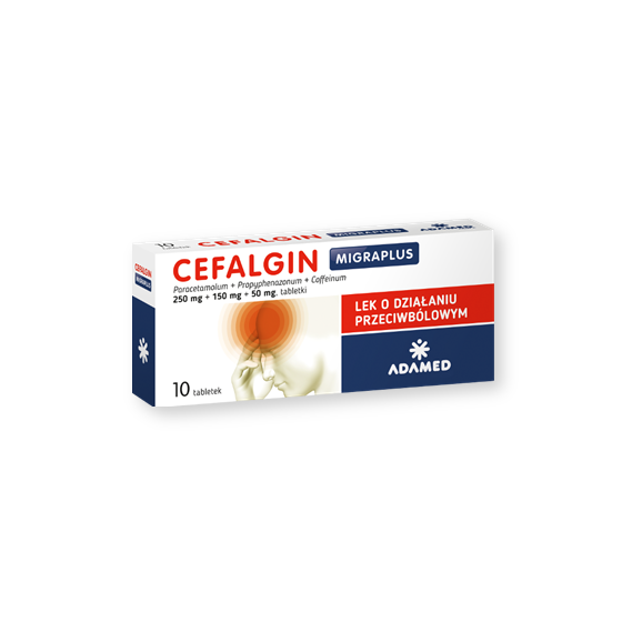 Cefalgin, 250 mg+150 mg+50 mg, tabletki, 10 szt. - zdjęcie produktu