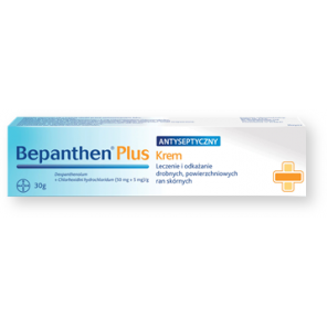 Bepanthen Plus, krem antyseptyczny na rany, 30 g - zdjęcie produktu