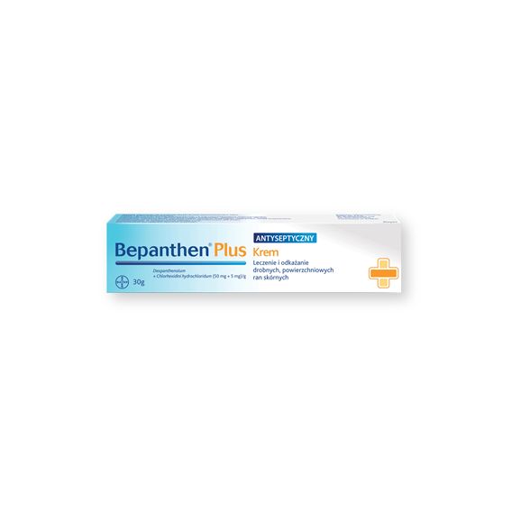 Bepanthen Plus, krem antyseptyczny na rany, 30 g - zdjęcie produktu