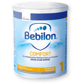 Bebilon Comfort 1,żywność specjalnego przeznaczenia medycznego dla niemowląt od urodzenia, proszek, 400 g - zdjęcie produktu