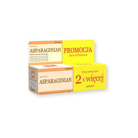 Asparaginian Magnez Potas, tabletki, 100 szt. (Uniphar) - zdjęcie produktu