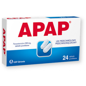 Apap, 500 mg, tabletki powlekane, 24 szt. - zdjęcie produktu