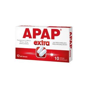 Apap Extra, 500 mg + 65 mg, tabletki powlekane, 10 szt. - zdjęcie produktu