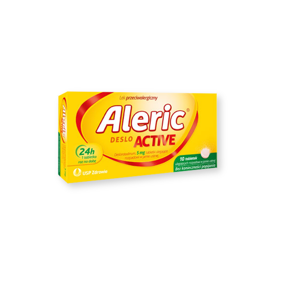 Aleric Deslo Active, 5 mg, tabletki ulegające rozpadowi w jamie ustnej, 10 szt. - zdjęcie produktu