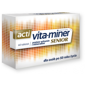 Acti vita-miner Senior, drażetki dla osób po 50 roku życia, 60 szt. - zdjęcie produktu