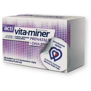 Acti Vita-miner Prenatal DHA, tabletki, 30 szt. + kapsułki, 30 szt. - zdjęcie produktu