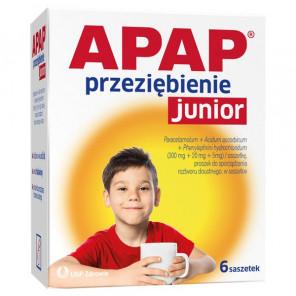 Apap Junior Przeziębienie, 6 saszetek - zdjęcie produktu