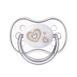 Canpol Newborn Baby, smoczek uspokajający, silikonowy, symetryczny, beżowy, 6-18m, 1 szt. - zdjęcie produktu