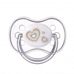Canpol Newborn Baby, smoczek uspokajający, silikonowy, symetryczny, beżowy, 0-6m, 1 szt. - zdjęcie produktu